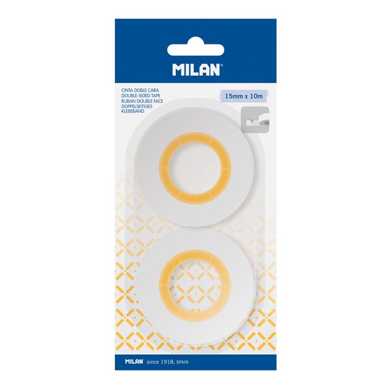 Vỉ 2 Băng Keo Hai Mặt Milan 15 Mm X 10 M