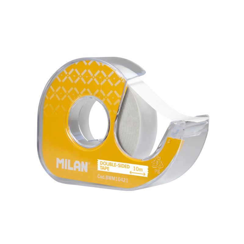 Vỉ Băng Keo Hai Mặt Milan 15 Mm X 10 M Kèm Cắt Băng Keo (1)