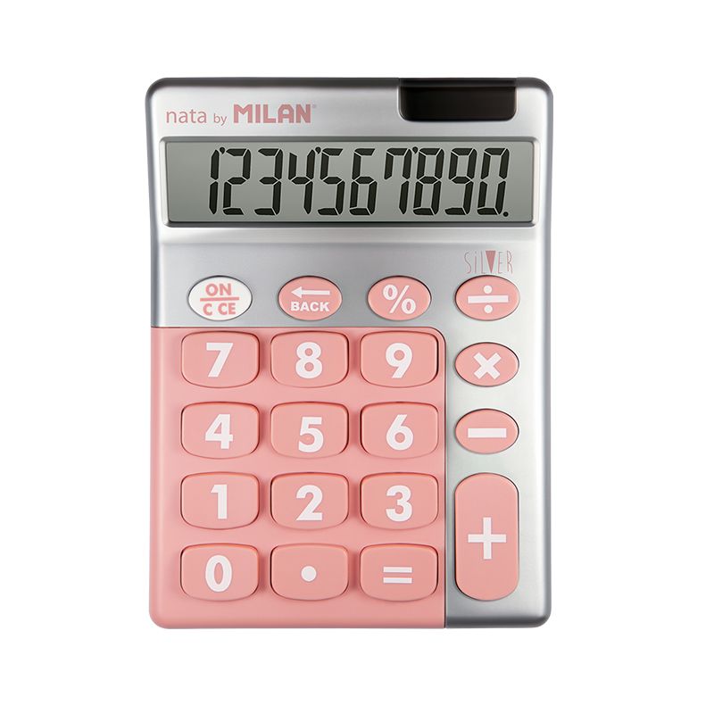 Vỉ Máy Tính Milan 10 Digit Silver (2)