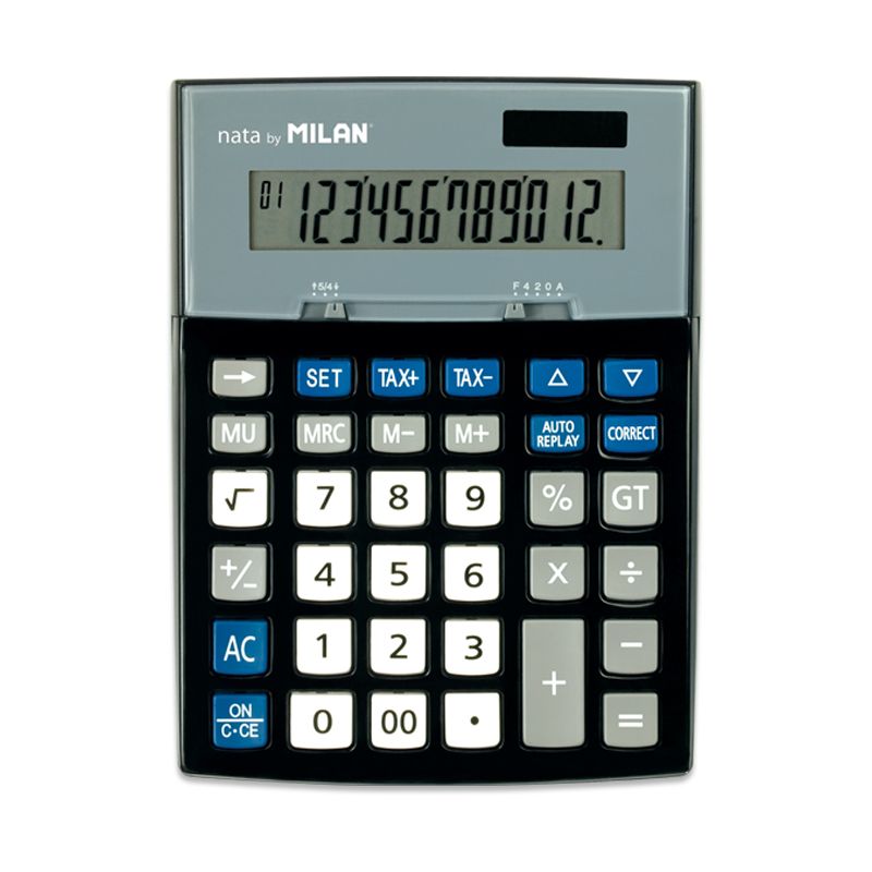 Vỉ Máy Tính Milan 12 Digit Check Button, Màu đen (2)