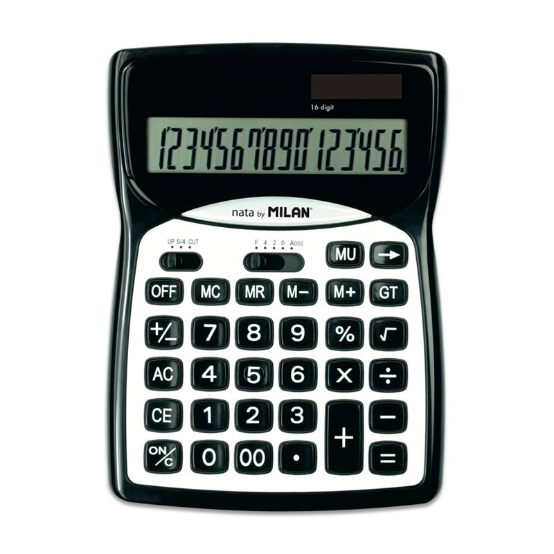 Vỉ Máy Tính Milan 16 Digit, Màu đen (2)