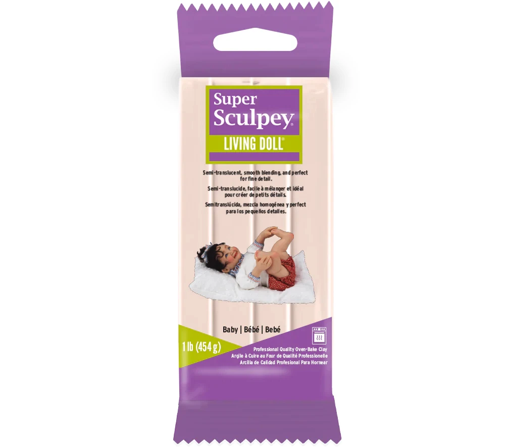 Đất Nặn Zsld4 Màu Hồng Nhạt (454 G) Super Sculpey Living Doll Baby Pic1