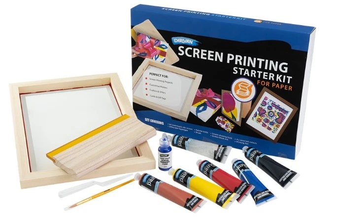 Bộ In Lụa Trên Giấy Derivan Silk Screen Set For Paper Derivan