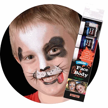 Bộ Màu Hóa Trang Vẽ Mặt Cơ Bản Face Paint Set Starter Derivan