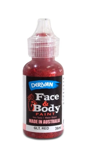 Màu Hóa Trang Kim Tuyến Màu Đỏ 36ml Face Paint 36ml Glitter Red Derivan