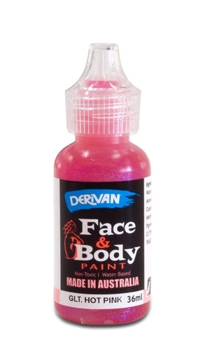 Màu Hóa Trang Kim Tuyến Màu Hồng Nóng 36ml Face Paint 36ml Glitter Hot Pink Derivan