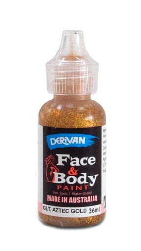 Màu Hóa Trang Kim Tuyến Màu Vàng Aztec 36ml Face Paint 36ml Glitter Aztec Gold Derivan