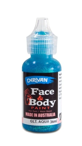 Màu Hóa Trang Kim Tuyến Màu Xanh Aqua 36ml Face Paint 36ml Glitter Aqua Derivan