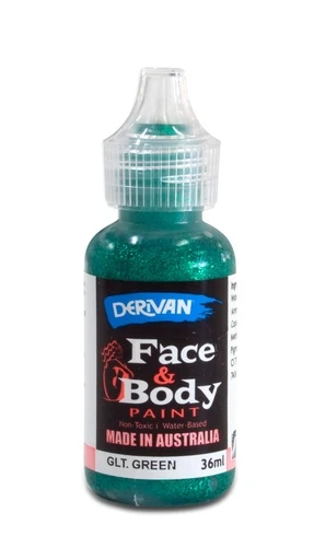 Màu Hóa Trang Kim Tuyến Màu Xanh Lá 36ml Face Paint 36ml Glitter Green Derivan