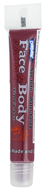 Màu Hóa Trang Mặt & Cơ Thể Màu Đỏ 4 Dạng Tuýp 12ml Face & Body 12ml Tube Red 4 Derivan