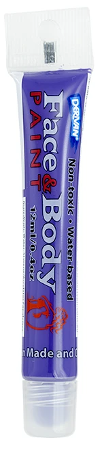 Màu Hóa Trang Mặt & Cơ Thể Màu Tím 2 Dạng Tuýp 12ml Face & Body 12ml Tube Purple 2 Derivan