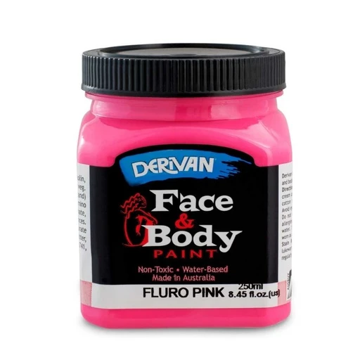 Màu Hóa Trang Màu Hồng Huỳnh Quang 250ml Face Paint 250ml Fluro Pink Derivan
