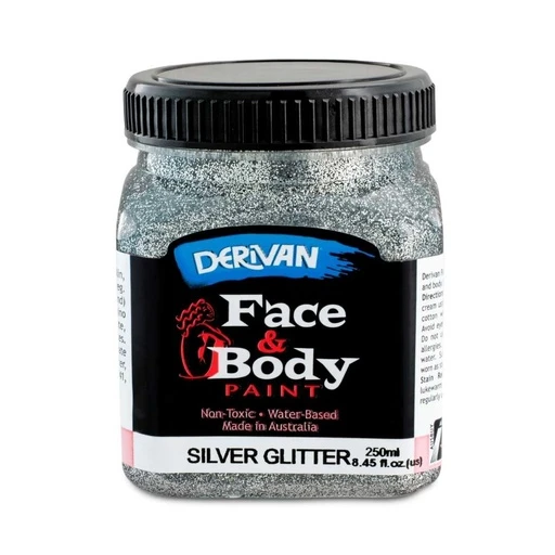 Màu Hóa Trang Màu Kim Tuyến Bạc 250ml Face Paint 250ml Glitter Silver Derivan
