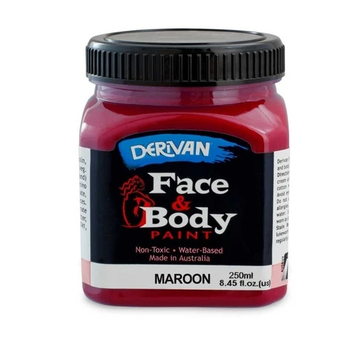 Màu Hóa Trang Màu Nâu Đỏ 250ml Face Paint 250ml Maroon Derivan