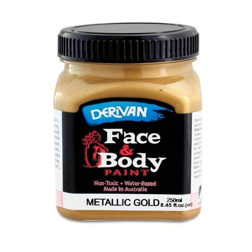 Màu Hóa Trang Màu Vàng Kim Loại 250ml Face Paint 250ml Metallic Gold Derivan