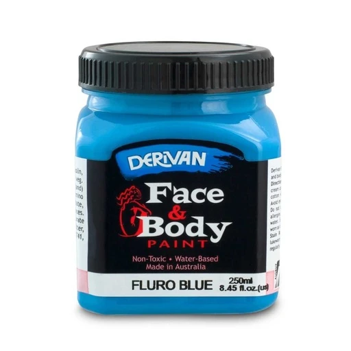 Màu Hóa Trang Màu Xanh Dương Huỳnh Quang 250ml Face Paint 250ml Fluro Blue Derivan