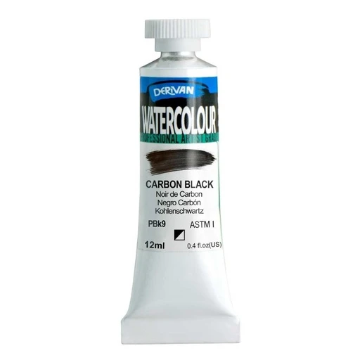 Màu Nước Màu Đen Carbon 12ml Watercolour 12ml Carbon Black Derivan