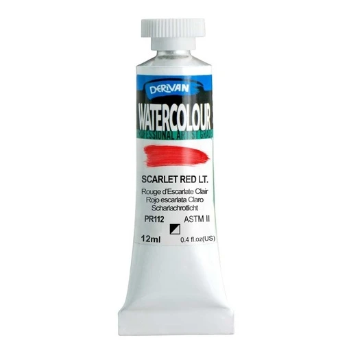 Màu Nước Màu Đỏ Scarlet Nhạt 12ml Watercolour 12ml Scarlet Red Light Derivan