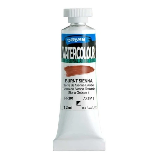Màu Nước Màu Nâu Đỏ Cháy 12ml Watercolour 12ml Burnt Sienna Derivan