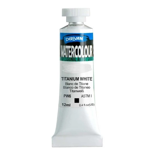 Màu Nước Màu Trắng Titanium 12ml Watercolour 12ml Titanium White Derivan