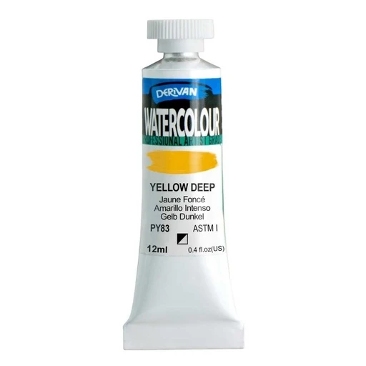 Màu Nước Màu Vàng Đậm 12ml Watercolour 12ml Yellow Deep Derivan