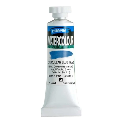 Màu Nước Màu Xanh Dương Cerulean (hue) 12ml Watercolour 12ml Cerulean Blue (hue) Derivan