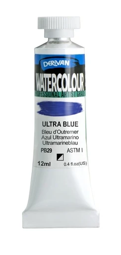 Màu Nước Màu Xanh Dương Ultra 12ml Watercolour 12ml Ultra Blue Derivan
