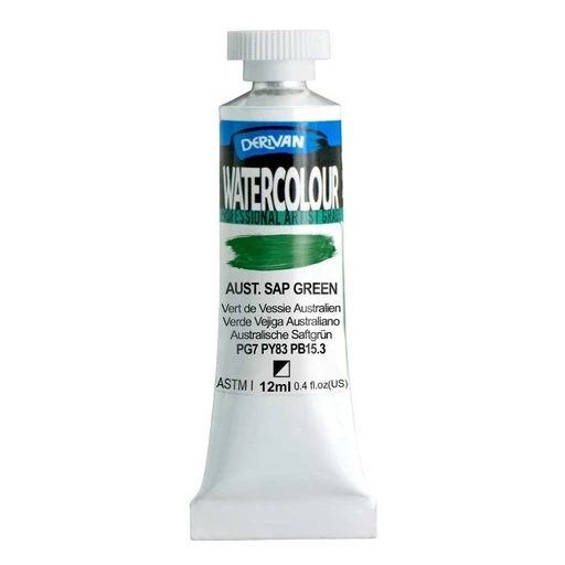 Màu Nước Màu Xanh Lá Sap Úc 12ml Watercolour 12ml Australian Sap Green Derivan