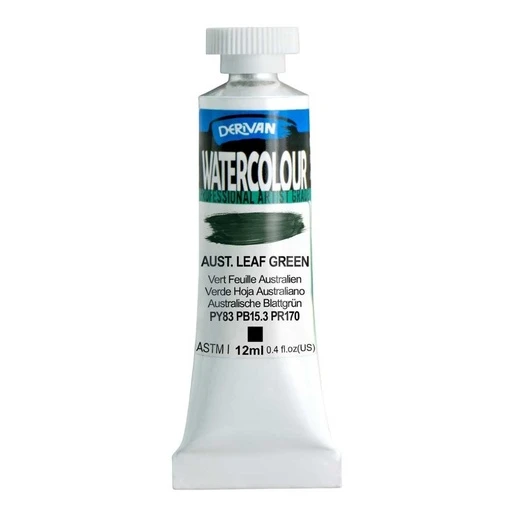 Màu Nước Màu Xanh Lá Úc 12ml Watercolour 12ml Australian Leaf Green Derivan