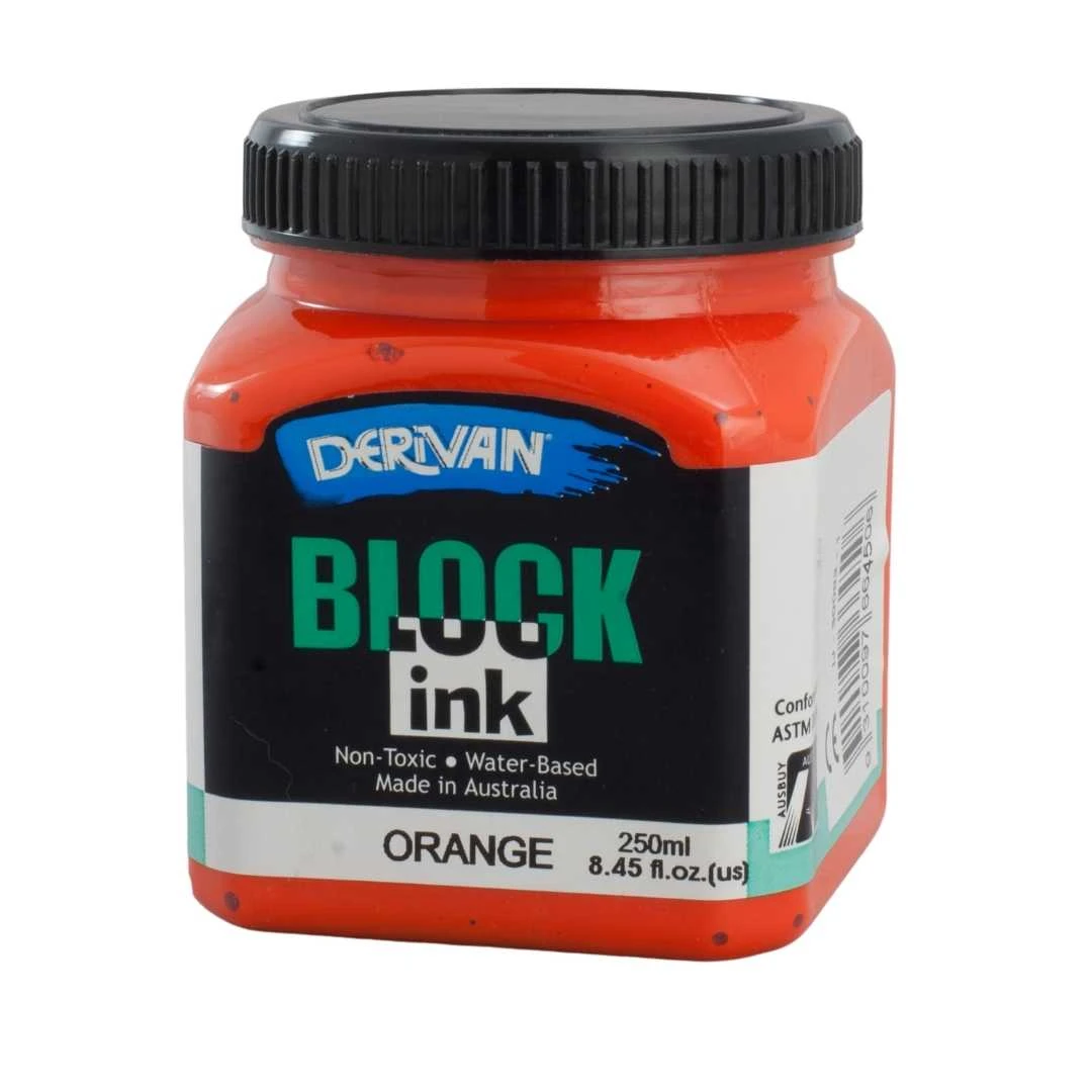 Mực In Khối Màu Cam 250ml Block Ink 250ml Orange Derivan