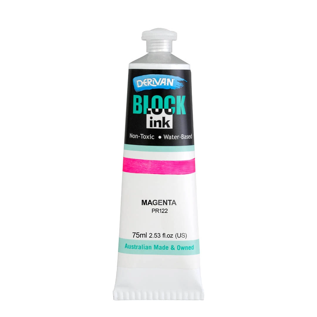 Mực In Khối Màu Hồng Tím 75ml Block Ink 75ml Magenta Derivan