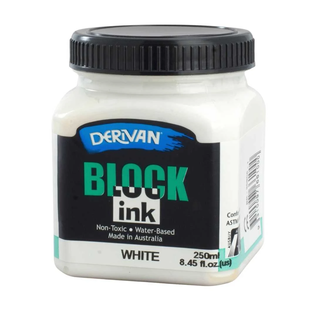 Mực In Khối Màu Trắng 250ml Block Ink 250ml White Derivan