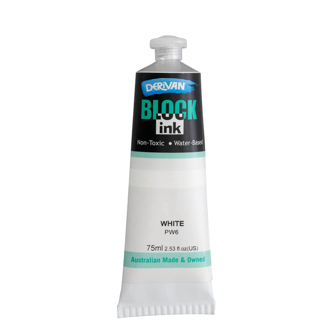 Mực In Khối Màu Trắng 75ml Block Ink 75ml White Derivan