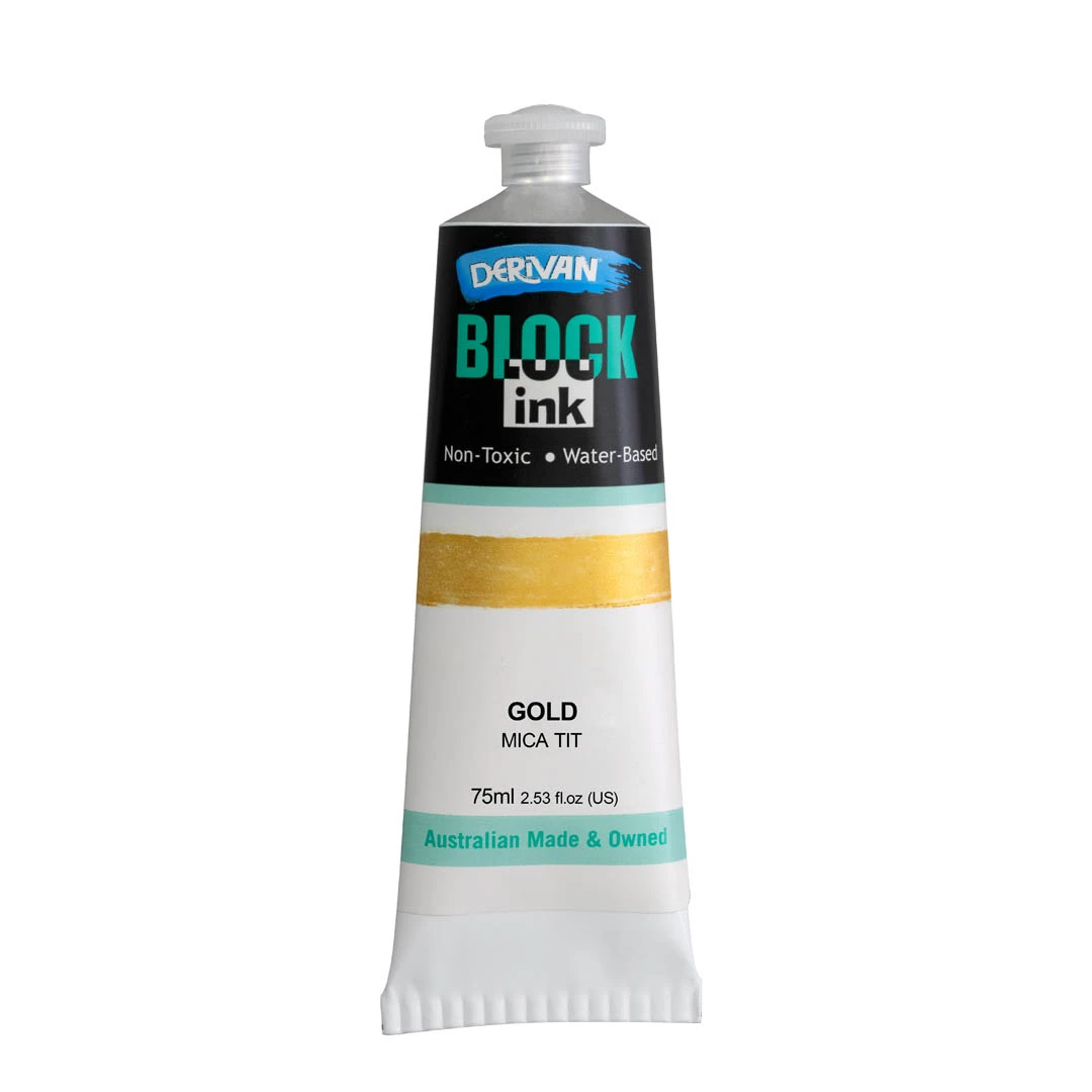 Mực In Khối Màu Vàng Kim 75ml Block Ink 75ml Gold Derivan