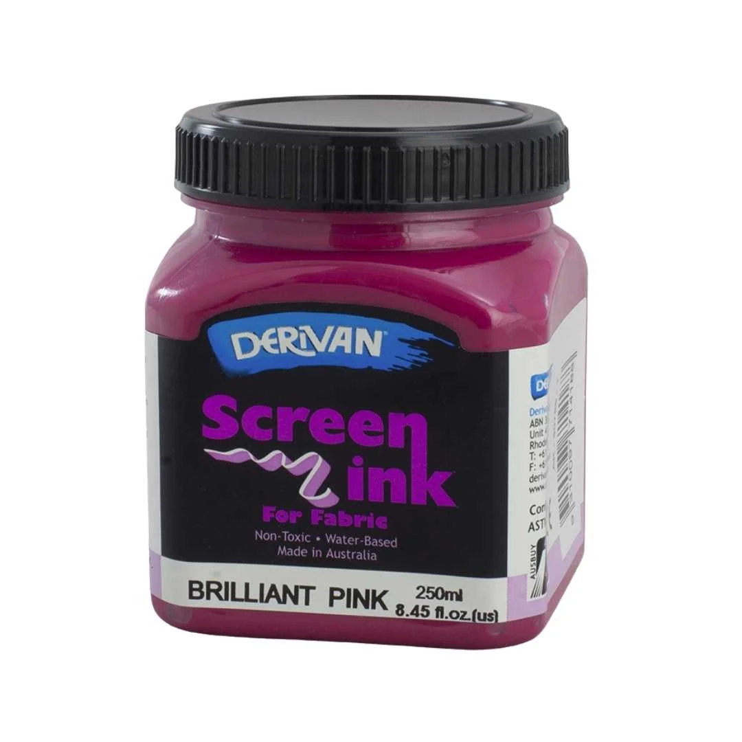 Mực In Lụa Màu Hồng Rực Rỡ 250ml Screen Ink 250ml Brilliant Pink Derivan