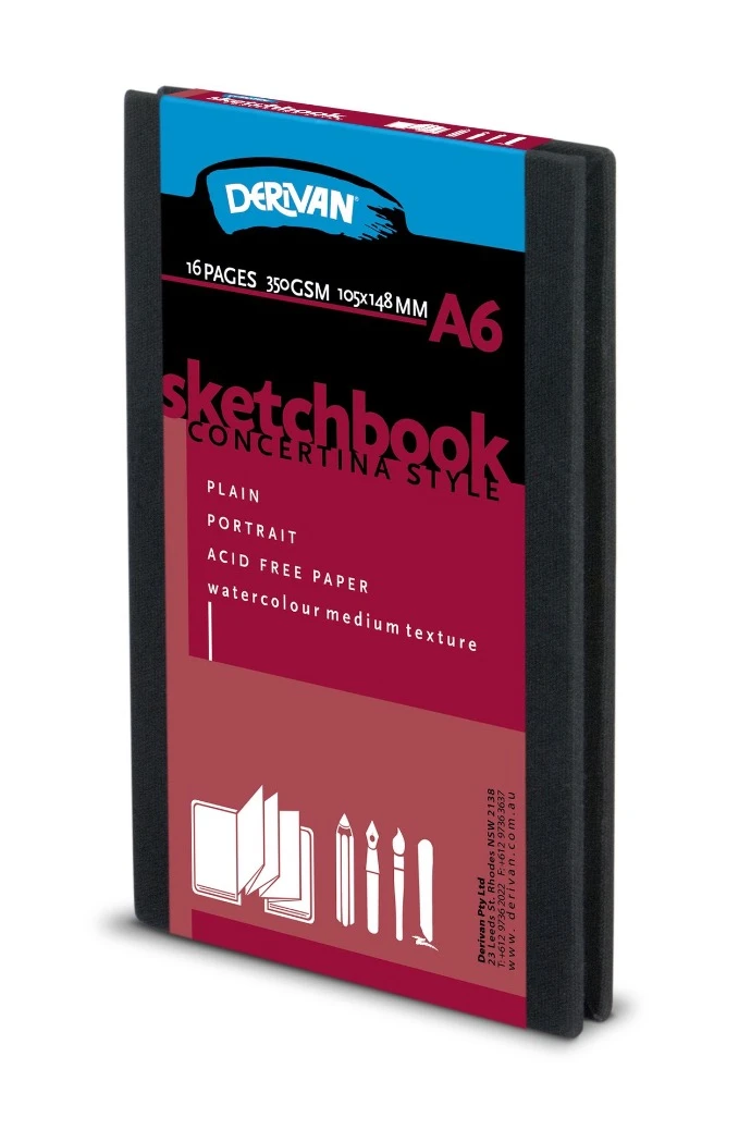 Sổ Phác Thảo Dạng Gấp A6 Derivan Concertina Sketchbook A6 Derivan