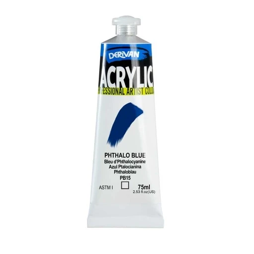 Sơn Acrylic Xanh Dương Phthalo 75ml Acrylic Phthalo Blue 75ml Derivan
