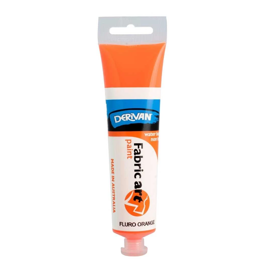 Sơn Vẽ Vải Màu Cam Huỳnh Quang 60ml Fabric Art Paint 60ml Fluro Orange Derivan